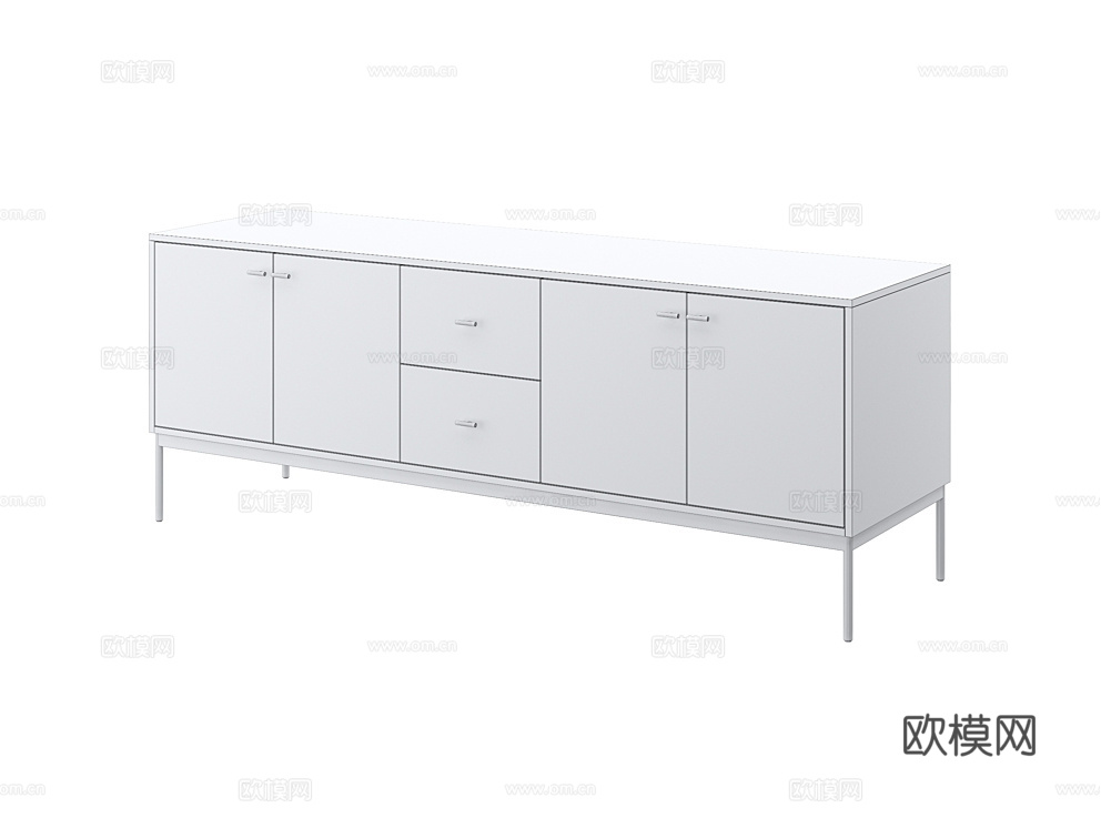 LoftDesigne 中古风边柜3d模型下载（渲染图2）