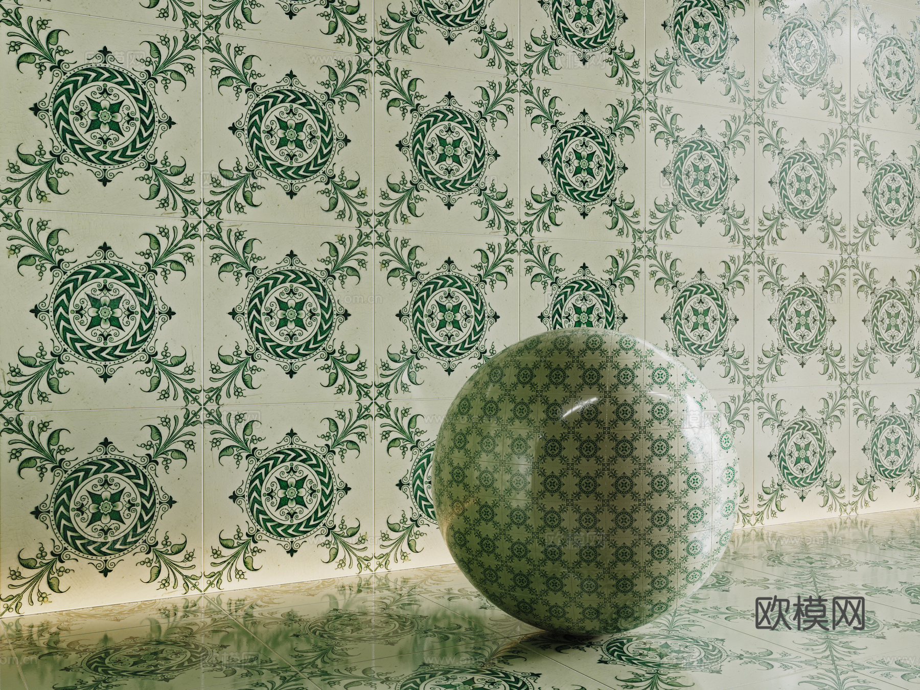 法式拼花瓷砖 厨房瓷砖 洗手间瓷砖 地砖 墙砖 花砖su模型