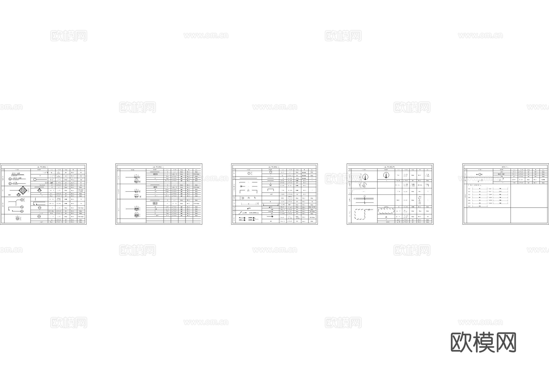 工装室内图例制图标准cad施工图