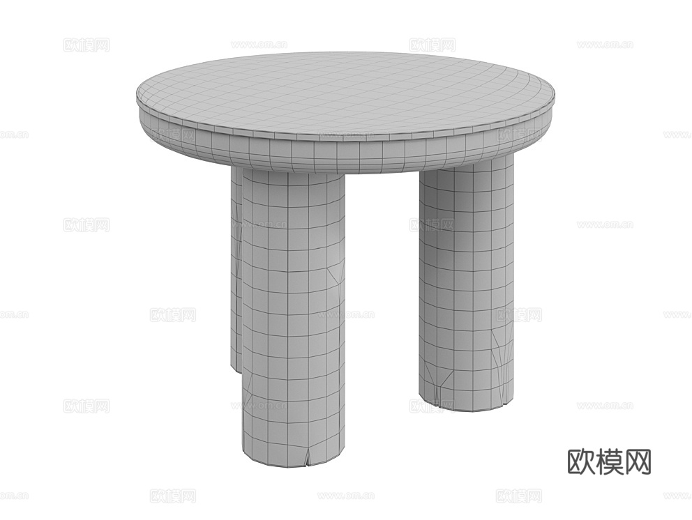 LoftDesigne 中古风角几 边几3d模型下载（渲染图2）