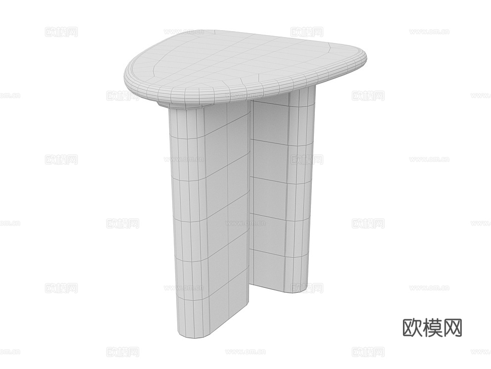 LoftDesigne 中古风边几3d模型下载（渲染图2）