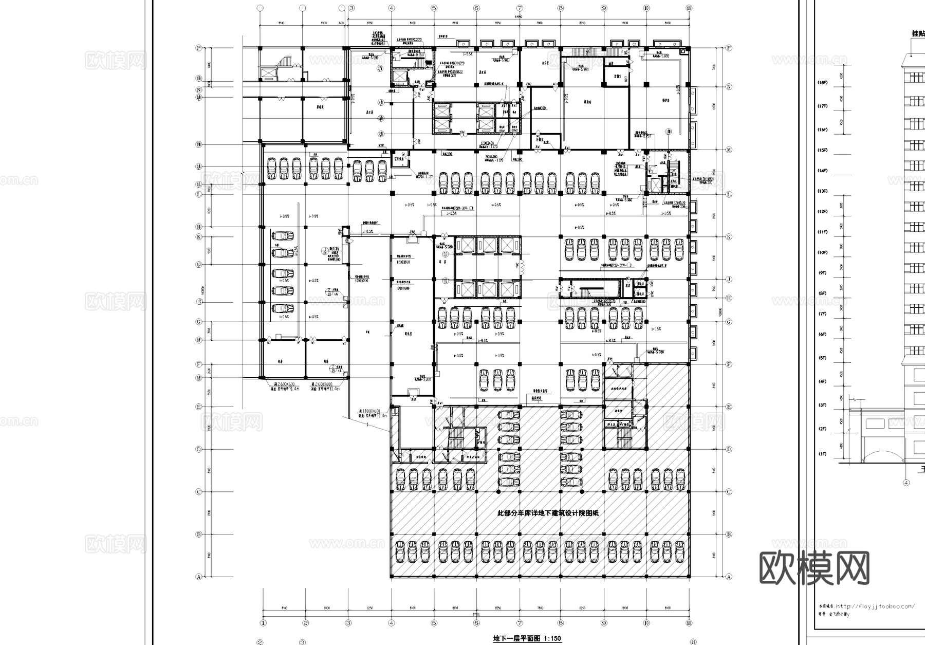 18层中医院门诊住院综合楼建筑CAD施工图全套cad施工图