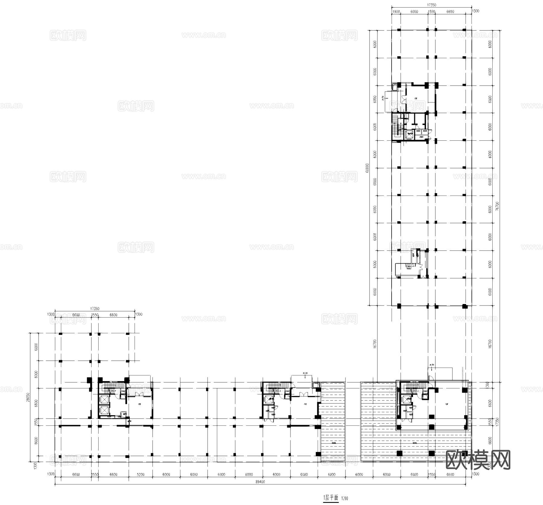 600户公寓住宅建筑平面户型图CAD施工图cad施工图