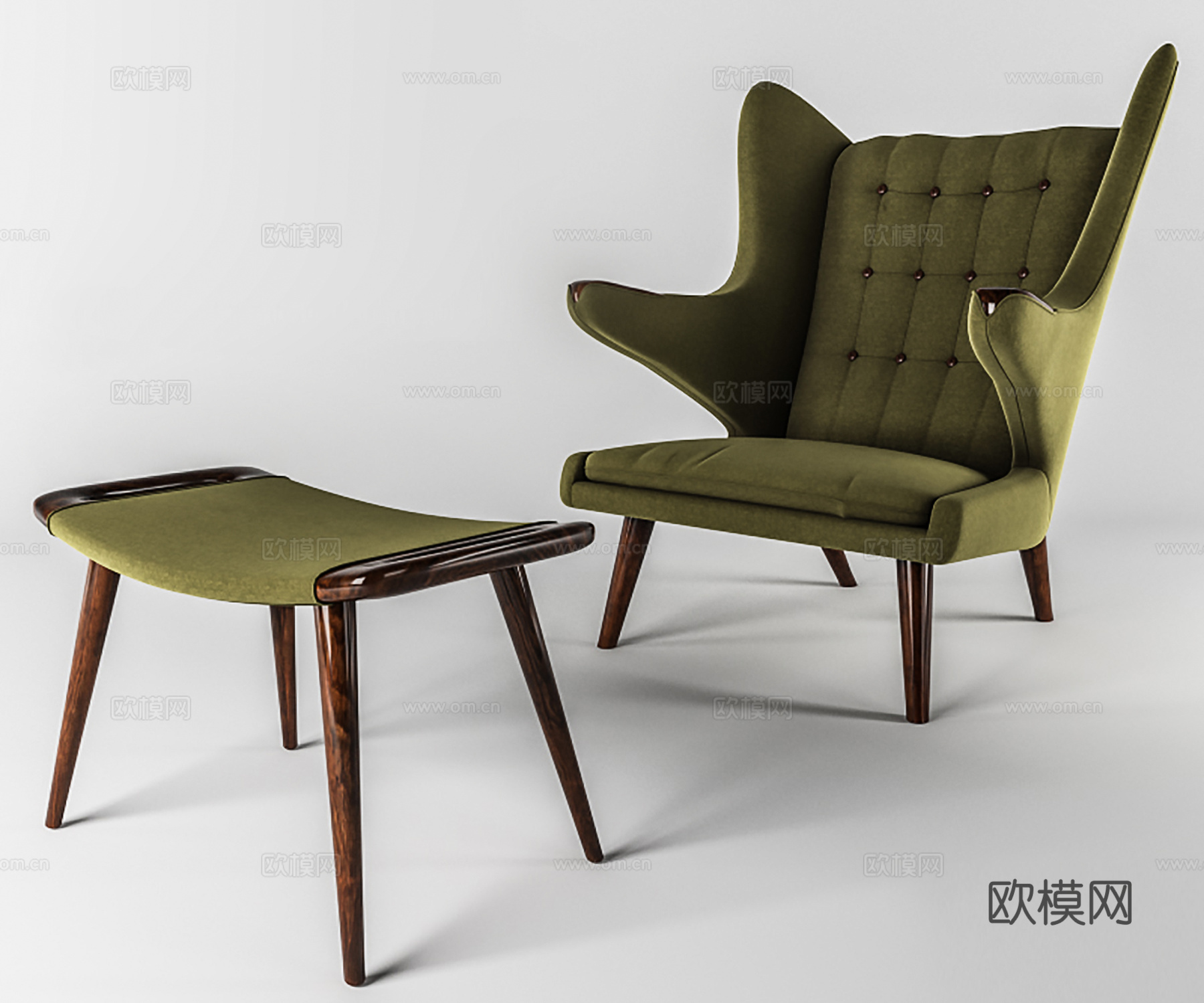 现代休闲椅子3d模型下载（渲染图3）