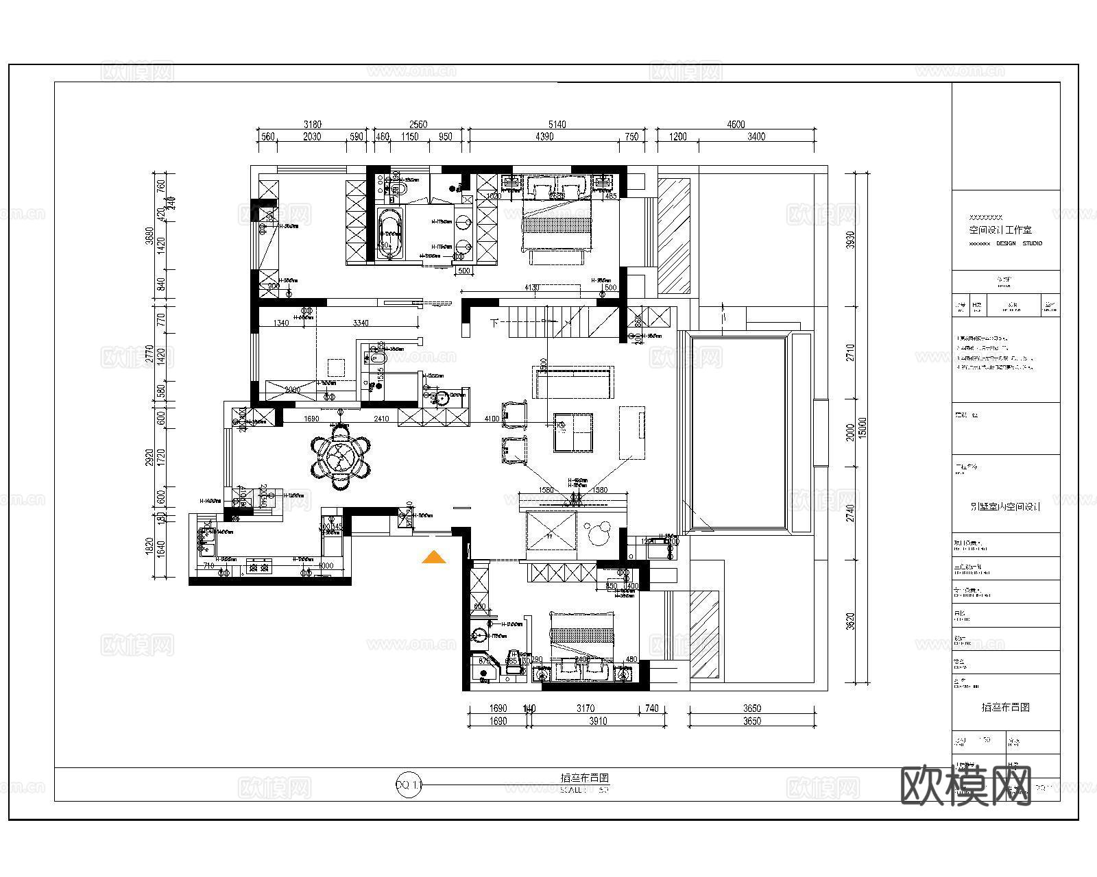 CAD施工图材料标注模板cad施工图