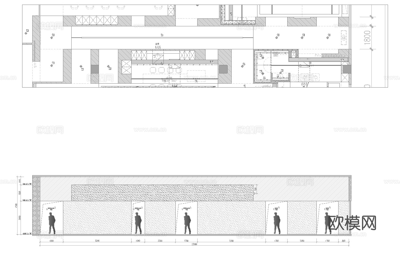 1500平办公室 最新全套办公室施工图cad施工图