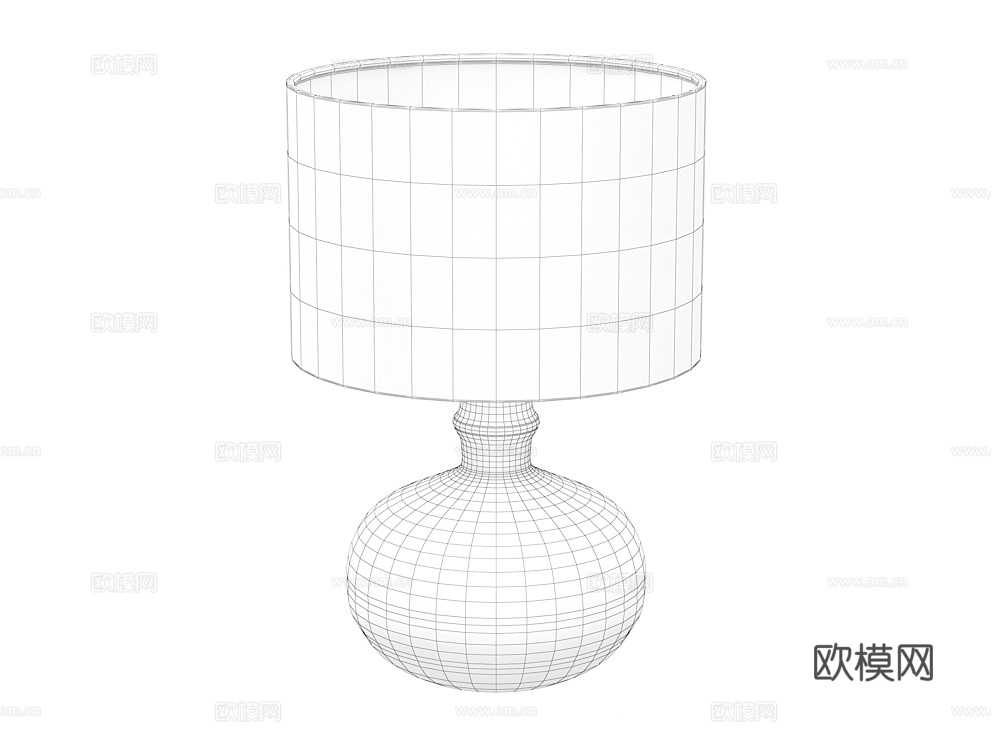 LoftDesigne 简欧台灯3d模型下载（渲染图2）