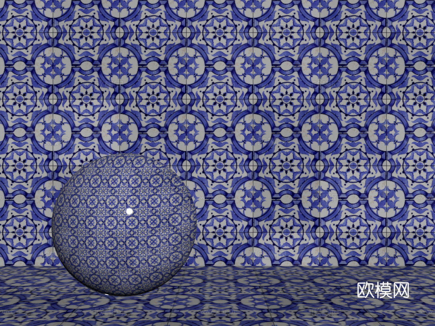 法式拼花瓷砖 厨房瓷砖 洗手间瓷砖 地砖 墙砖 花砖su模型