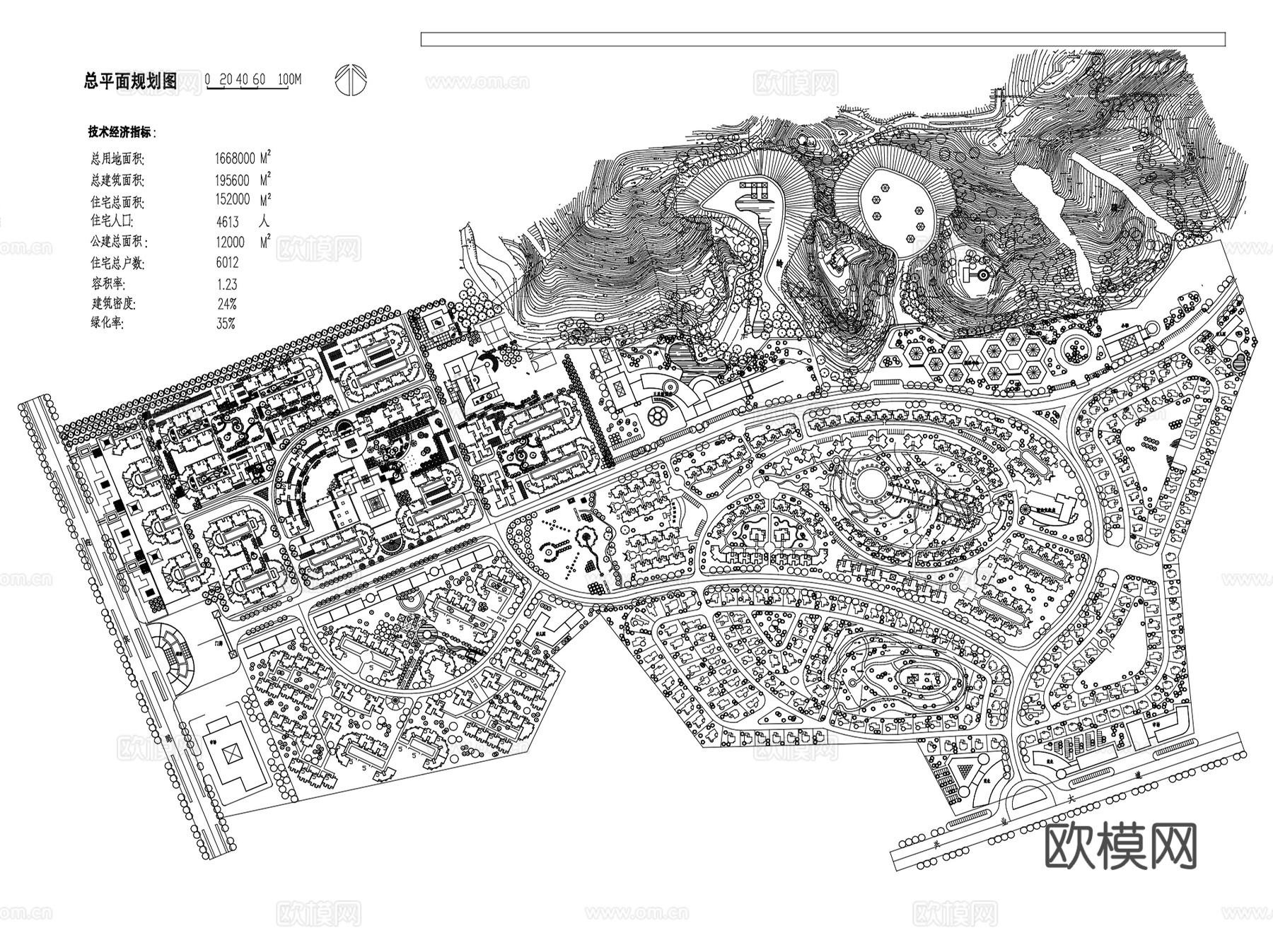 大区住宅景观规划总平面CAD施工图集 80套cad施工图