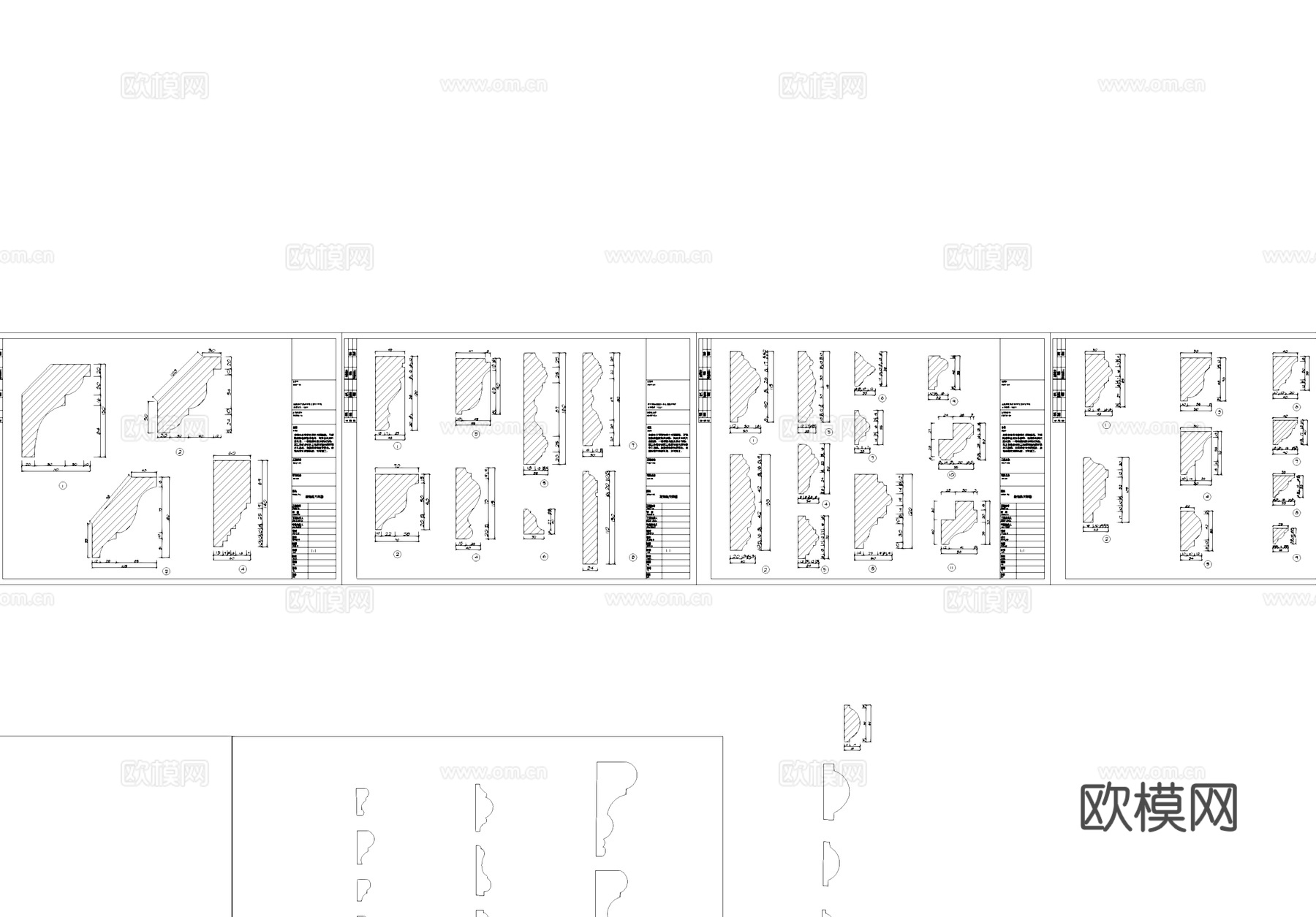 装饰线节点大样CAD施工详图cad施工图