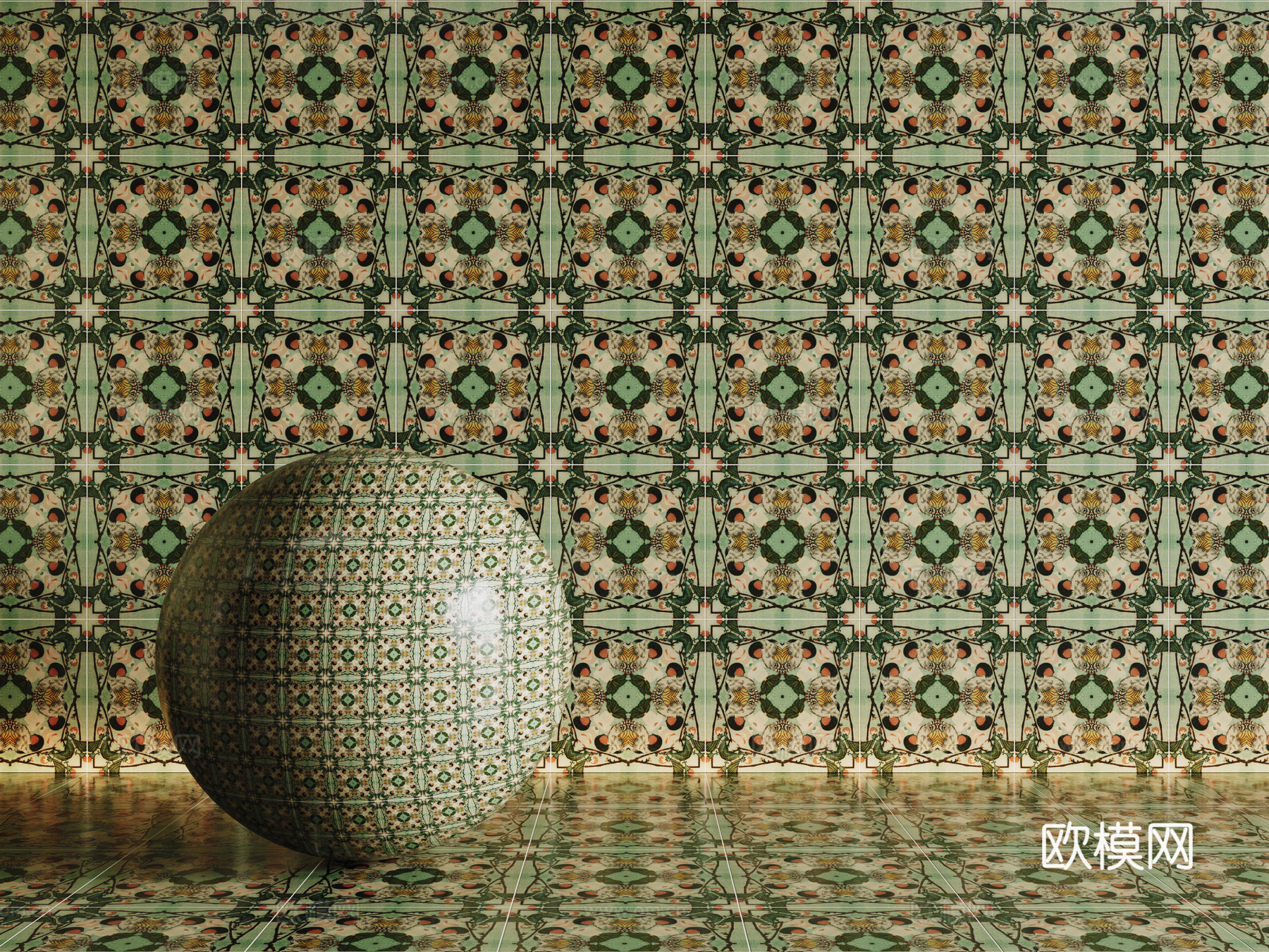 法式拼花瓷砖 厨房瓷砖 洗手间瓷砖 地砖 墙砖 花砖su模型