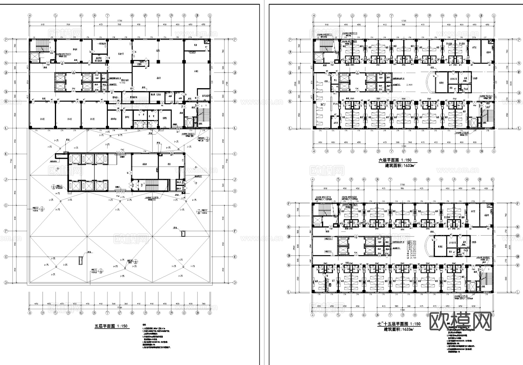 18层中医院门诊住院综合楼建筑CAD施工图全套cad施工图