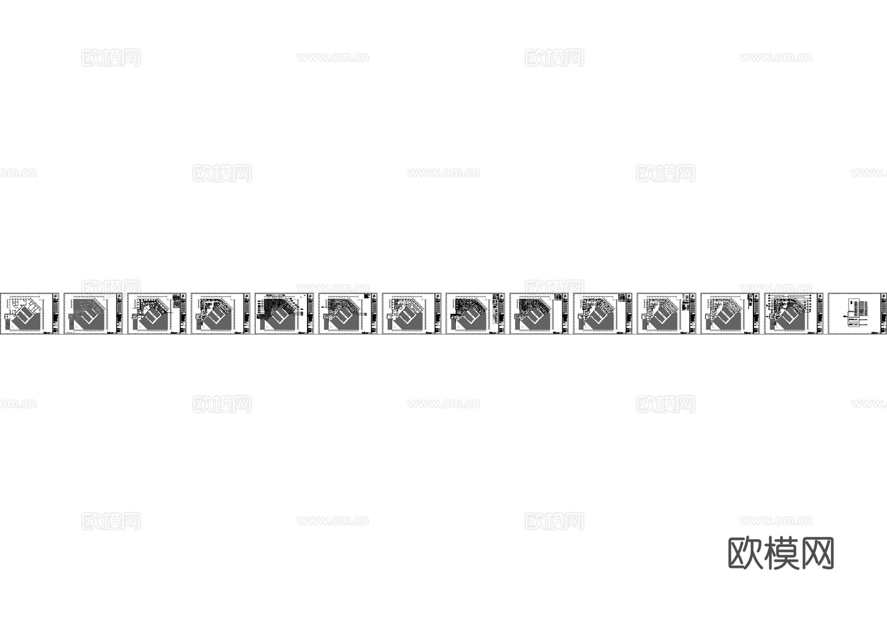 现代整形美容医疗医院施工图cad施工图