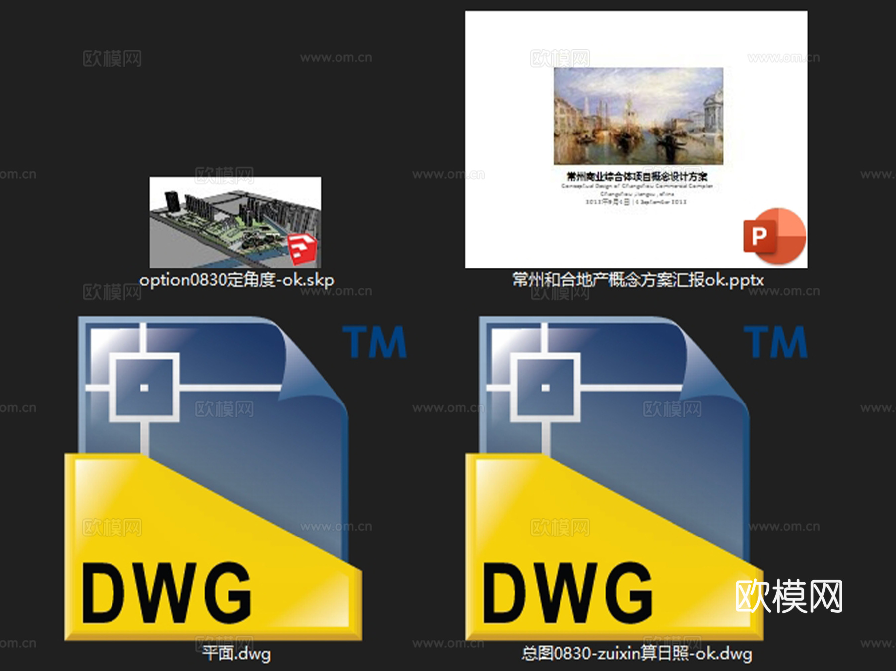常州商业综合体建筑平面CAD施工图+文本+SUcad施工图