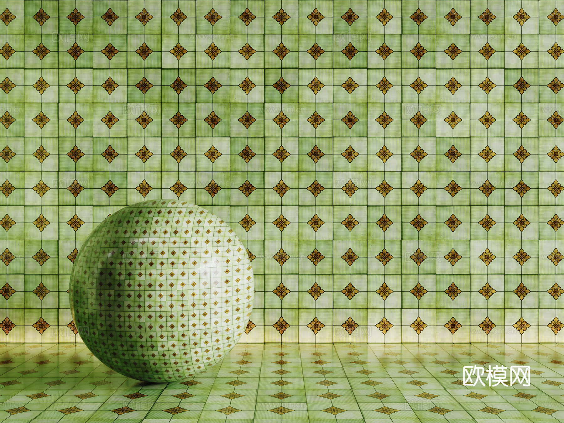 法式拼花瓷砖 厨房瓷砖 洗手间瓷砖 地砖 墙砖 花砖su模型