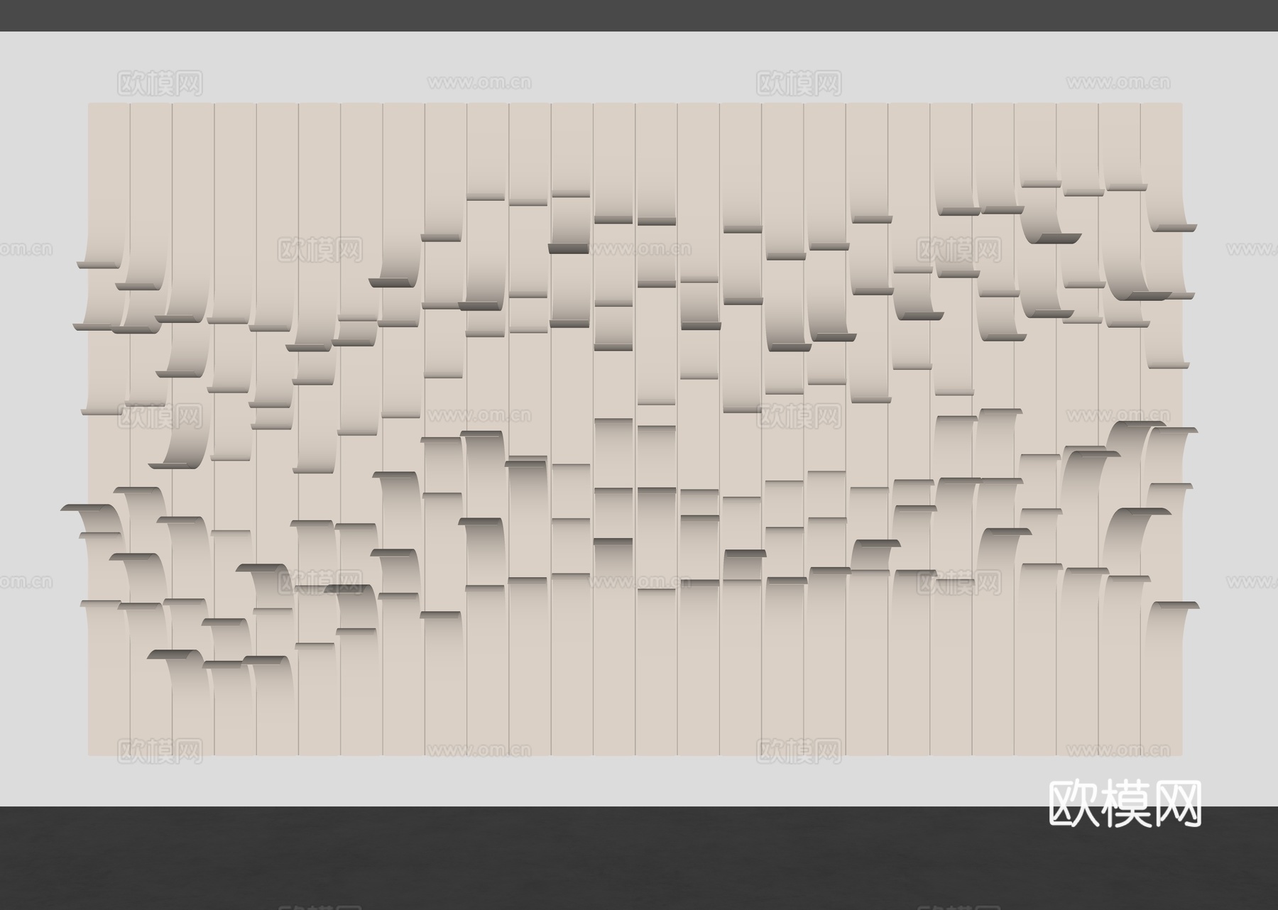 墙面装饰 立体墙饰 墙面挂件 墙面挂件 卷曲挂件 随机卷曲su模型