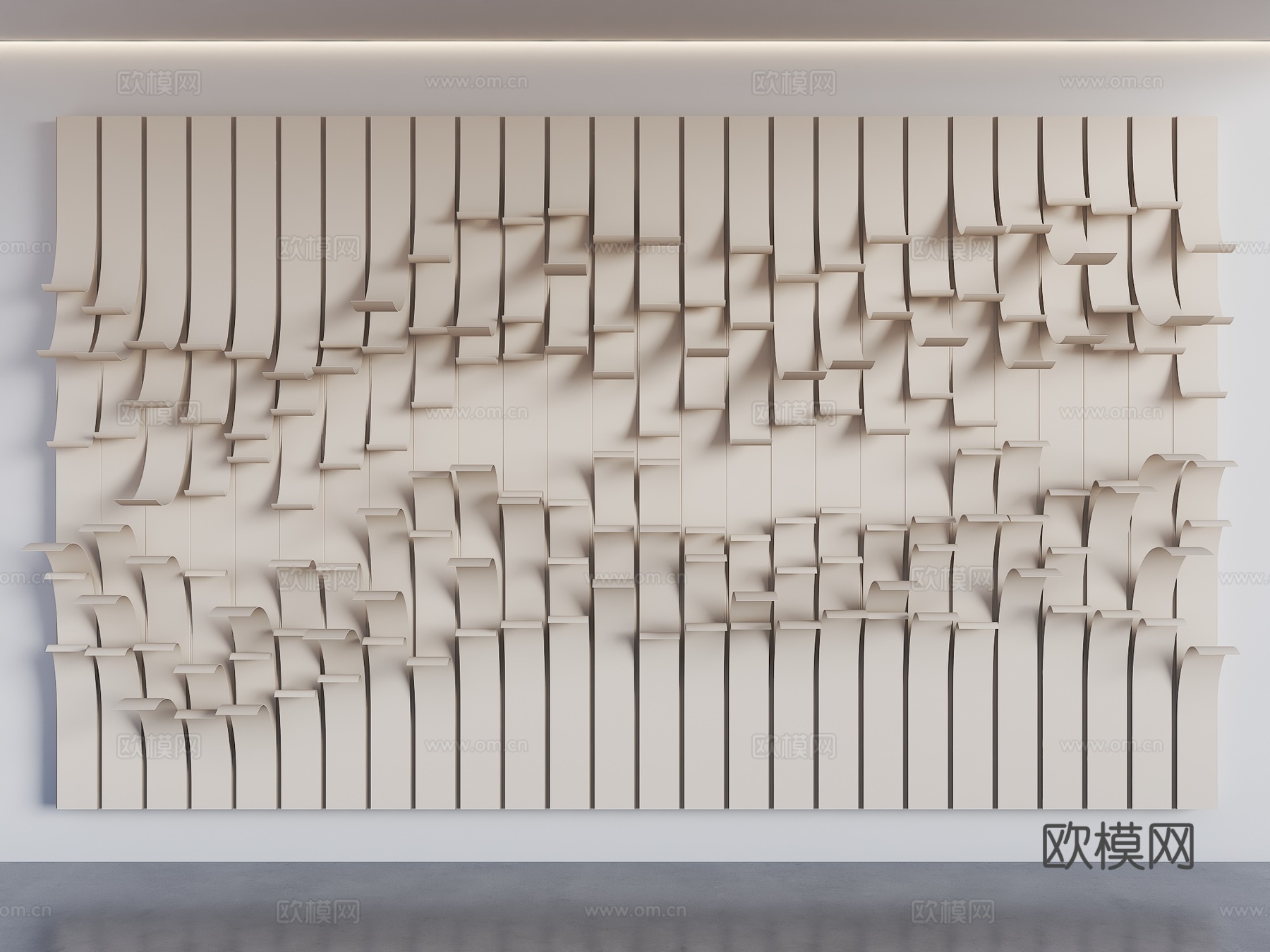 墙面装饰 立体墙饰 墙面挂件 墙面挂件 卷曲挂件 随机卷曲su模型