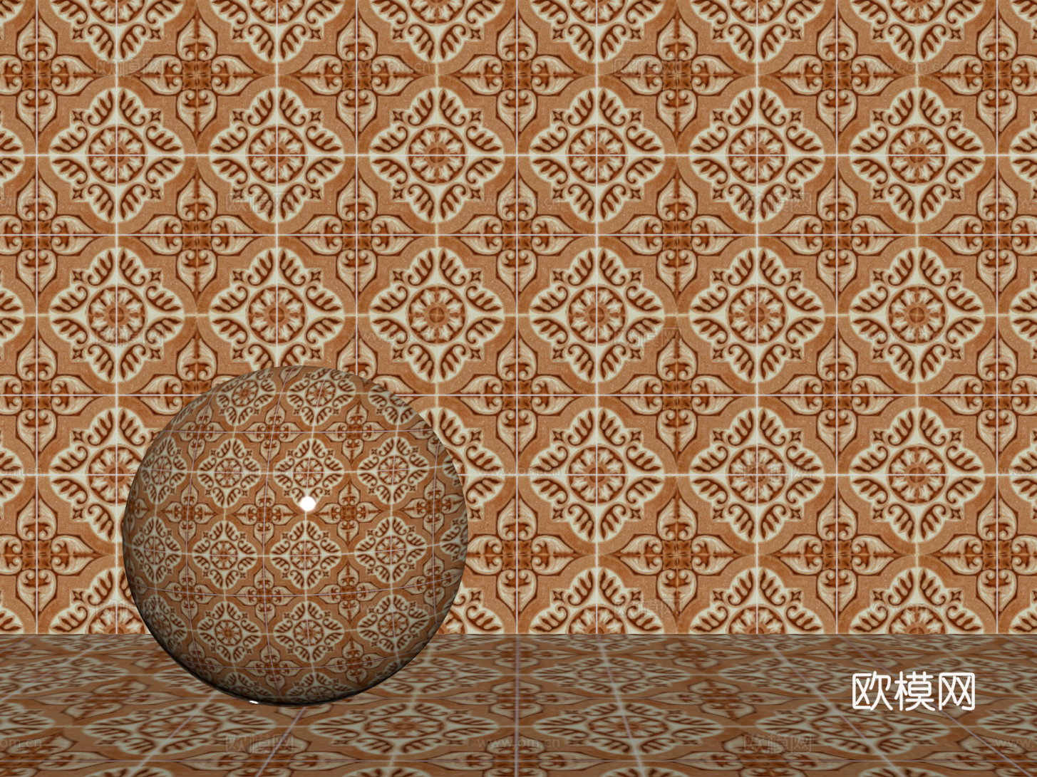 法式拼花瓷砖 厨房瓷砖 洗手间瓷砖 地砖 墙砖 花砖su模型