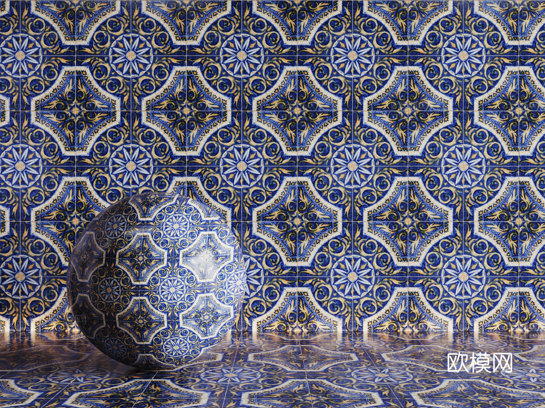 法式拼花瓷砖 厨房瓷砖 洗手间瓷砖 地砖 墙砖 花砖su模型