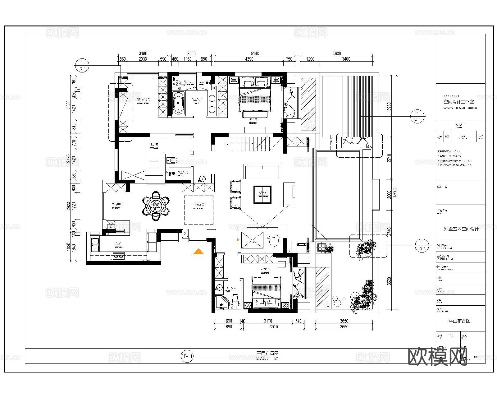 CAD施工图材料标注模板cad施工图