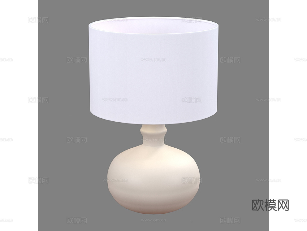 LoftDesigne 简欧台灯3d模型下载（渲染图1）