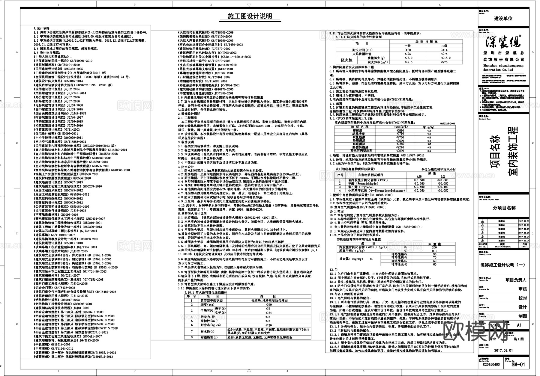 深装总建筑室内装饰工程制图规范CAD图框图例cad施工图