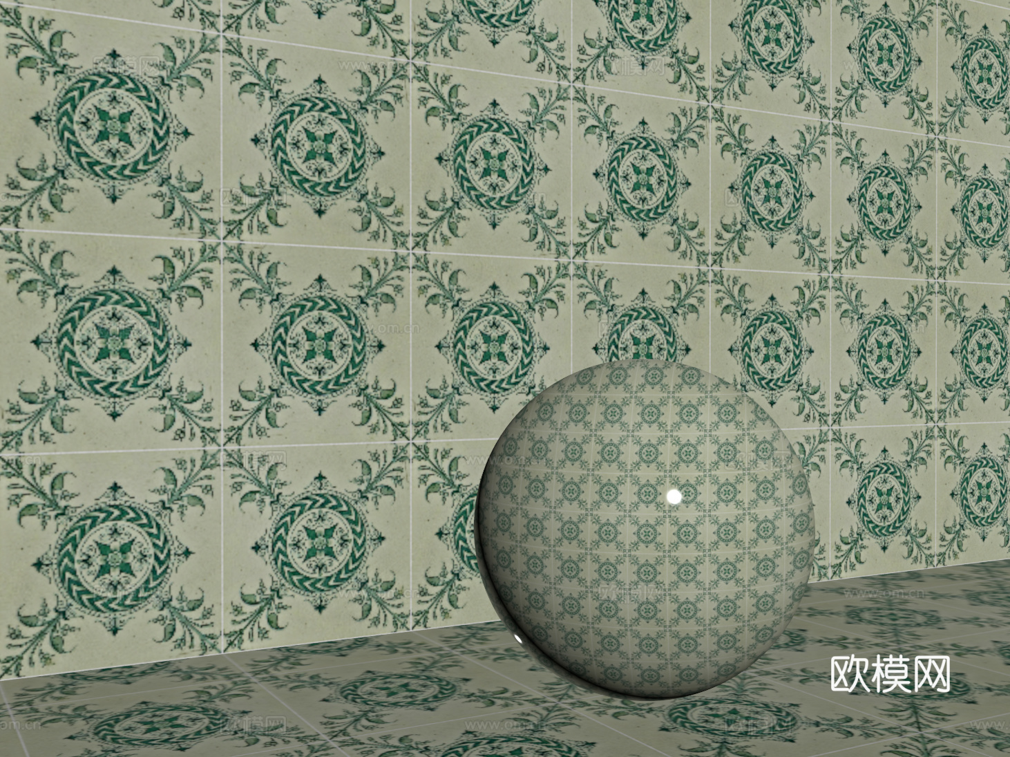 法式拼花瓷砖 厨房瓷砖 洗手间瓷砖 地砖 墙砖 花砖su模型