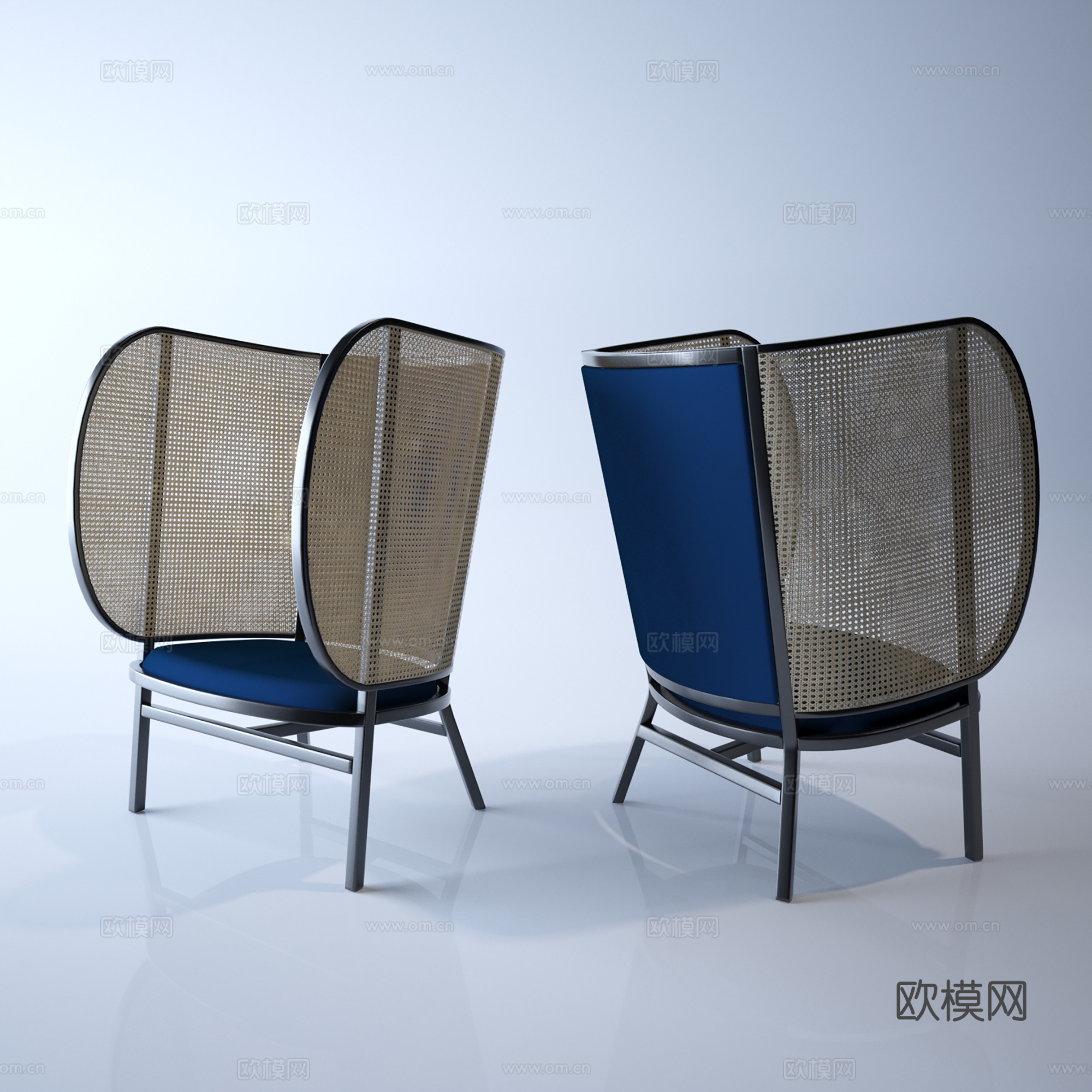 现代休闲椅子3d模型下载（渲染图1）