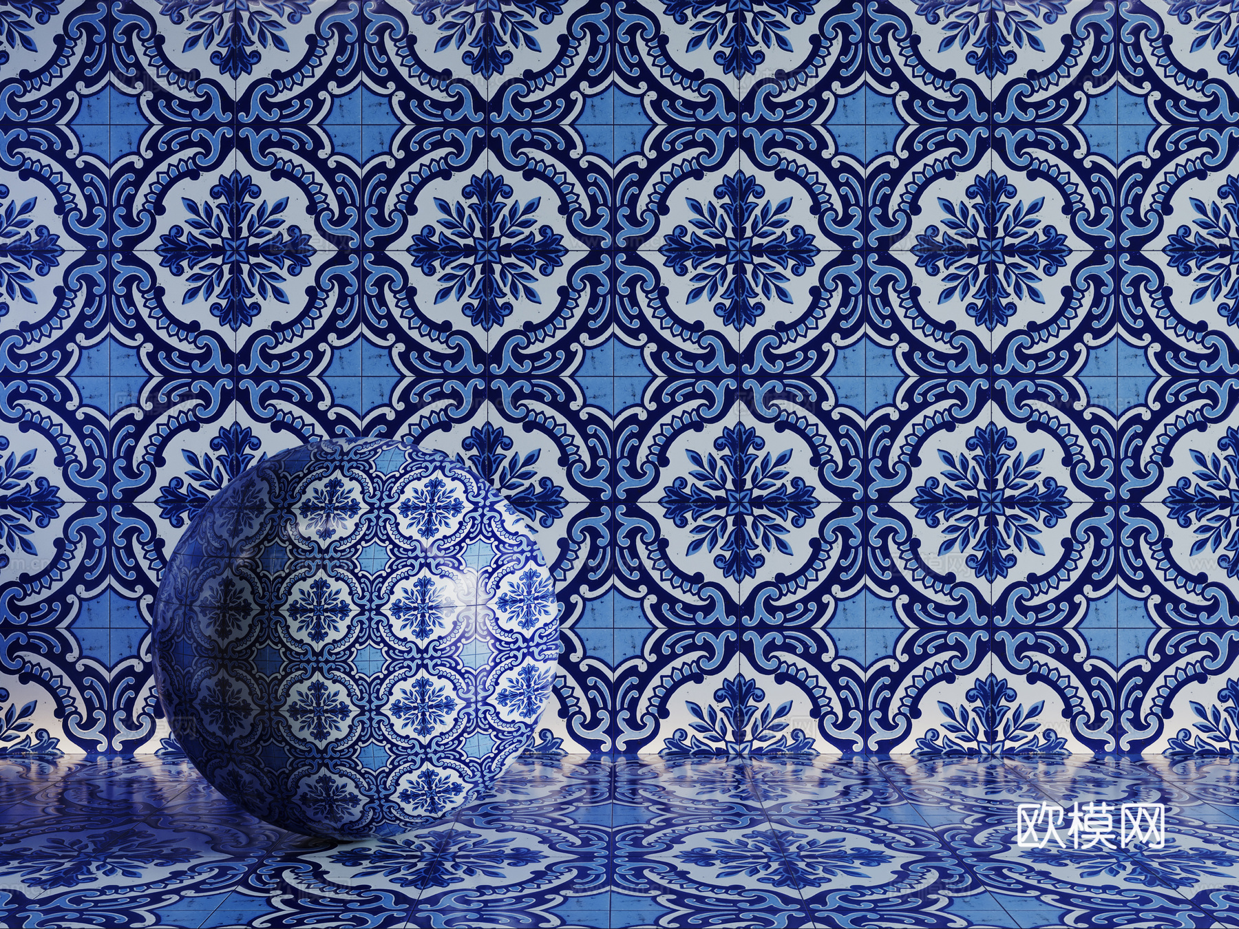 法式拼花瓷砖 厨房瓷砖 洗手间瓷砖 地砖 墙砖 花砖su模型
