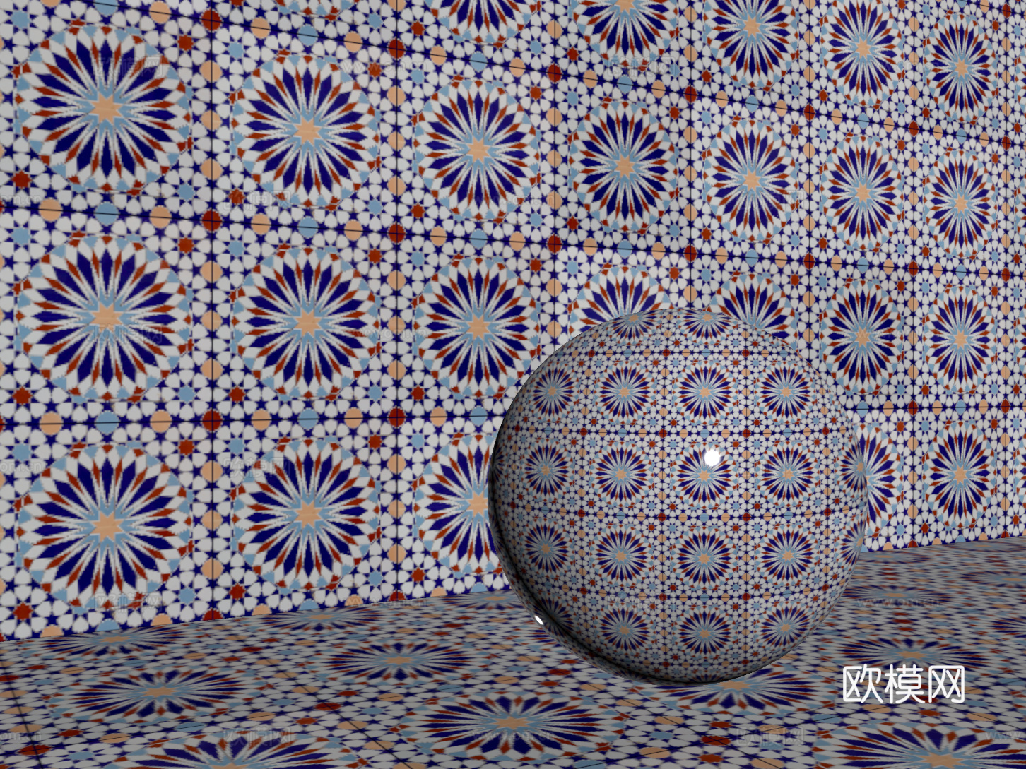 法式拼花瓷砖 厨房瓷砖 洗手间瓷砖 地砖 墙砖 花砖su模型