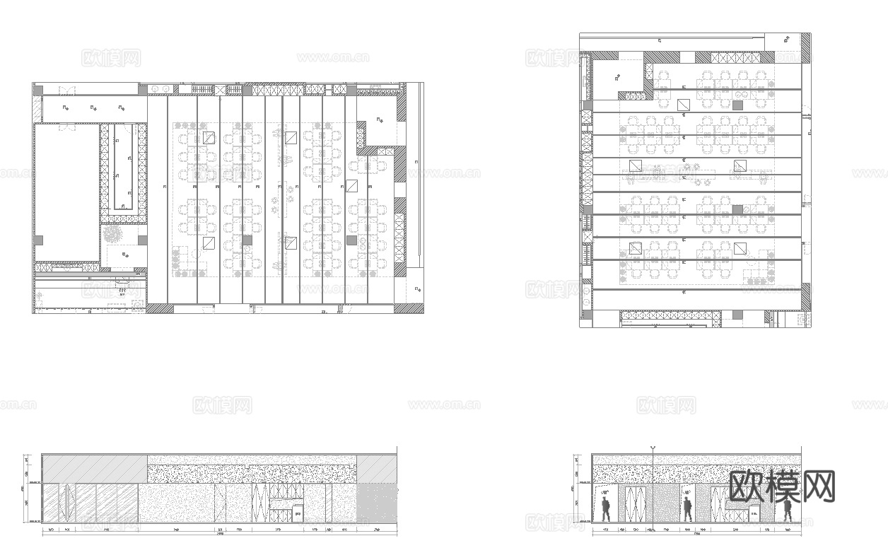 1500平办公室 最新全套办公室施工图cad施工图
