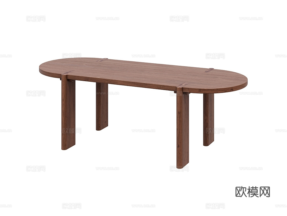 LoftDesigne 中古风餐桌3d模型下载（渲染图1）
