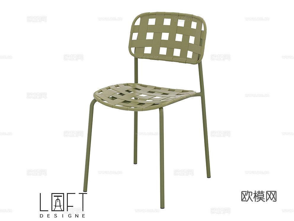 LoftDesigne 餐椅 椅子3d模型下载（渲染图1）