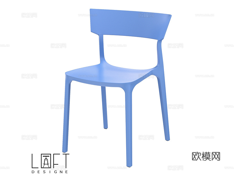 LoftDesigne 餐椅 椅子3d模型下载（渲染图1）