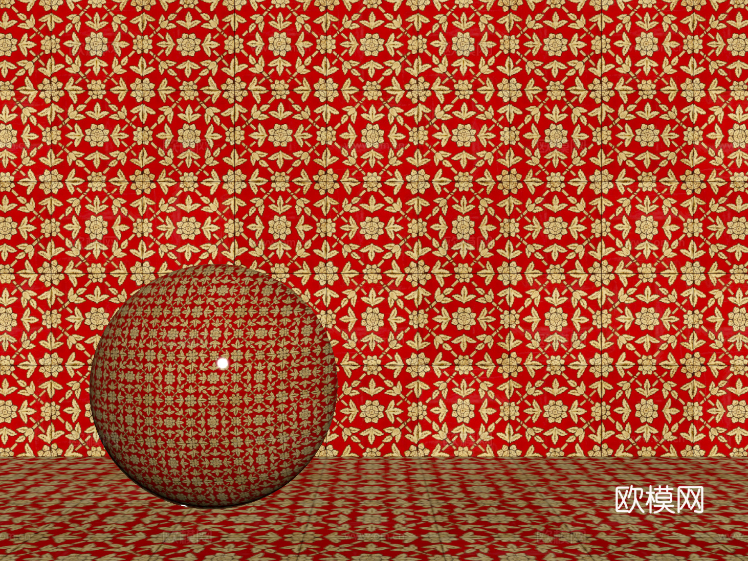 法式拼花瓷砖 厨房瓷砖 洗手间瓷砖 地砖 墙砖 花砖su模型