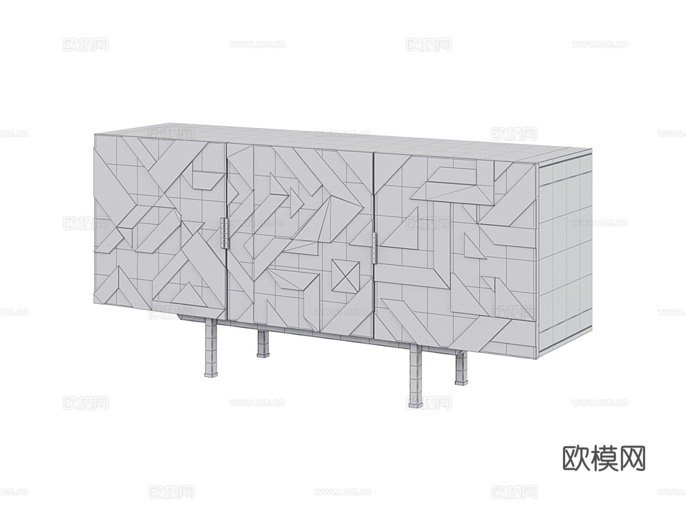 LoftDesigne 电视柜3d模型下载（渲染图2）