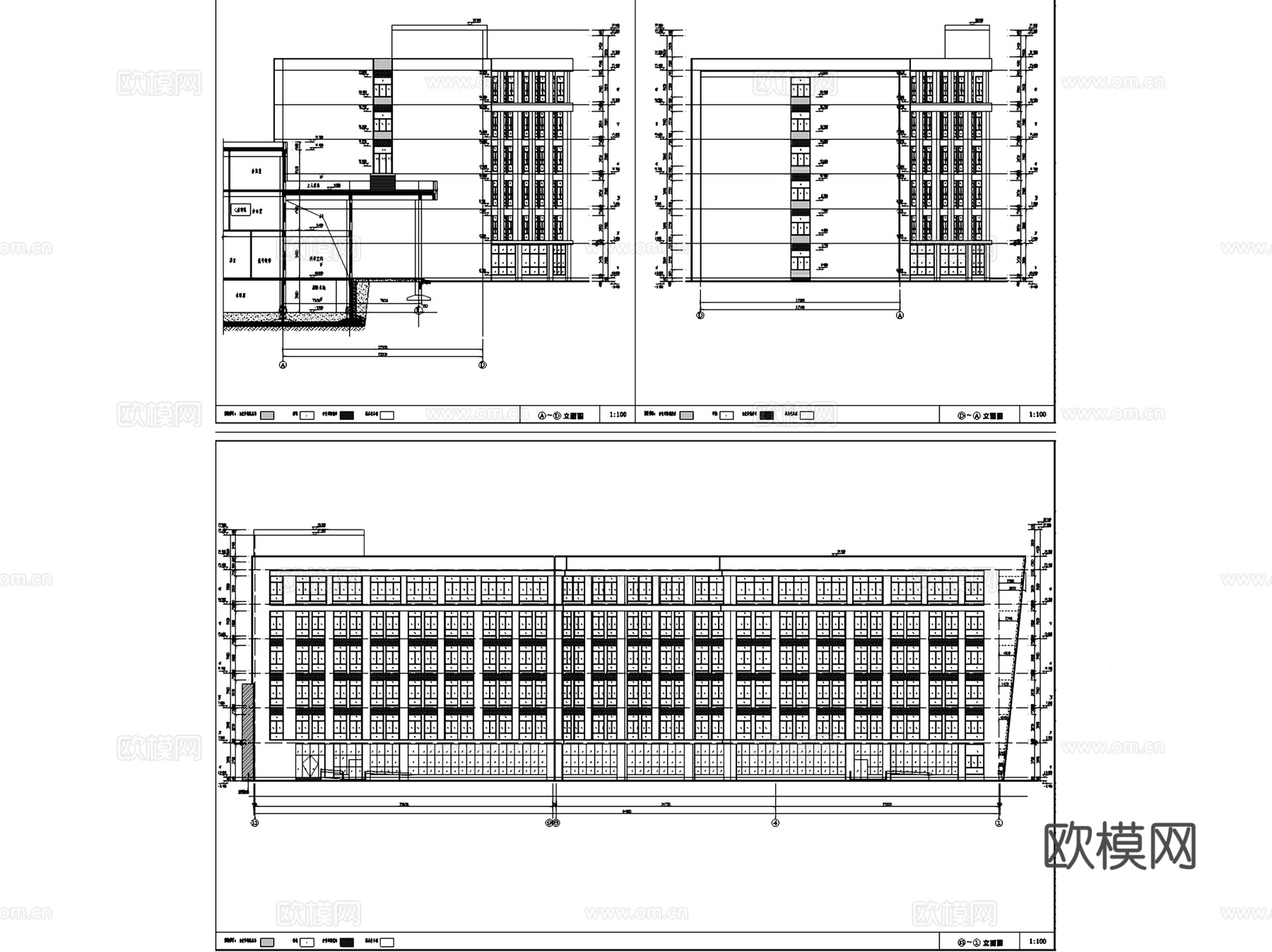 成武县养老康复中心建筑规划CAD施工图全套cad施工图