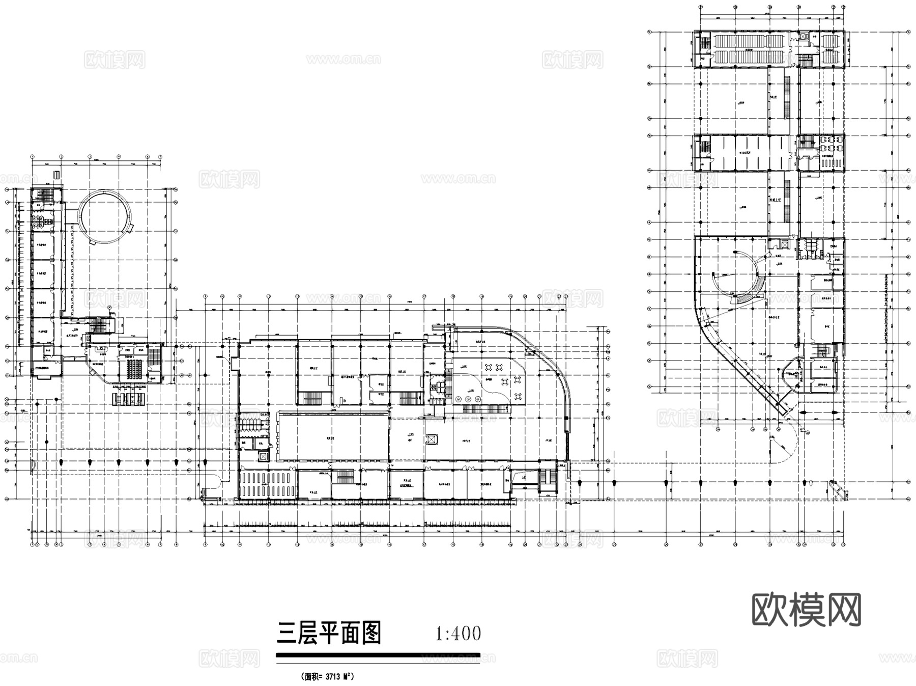 浙江长兴县图书馆档案馆建筑CAD施工图集+文本cad施工图