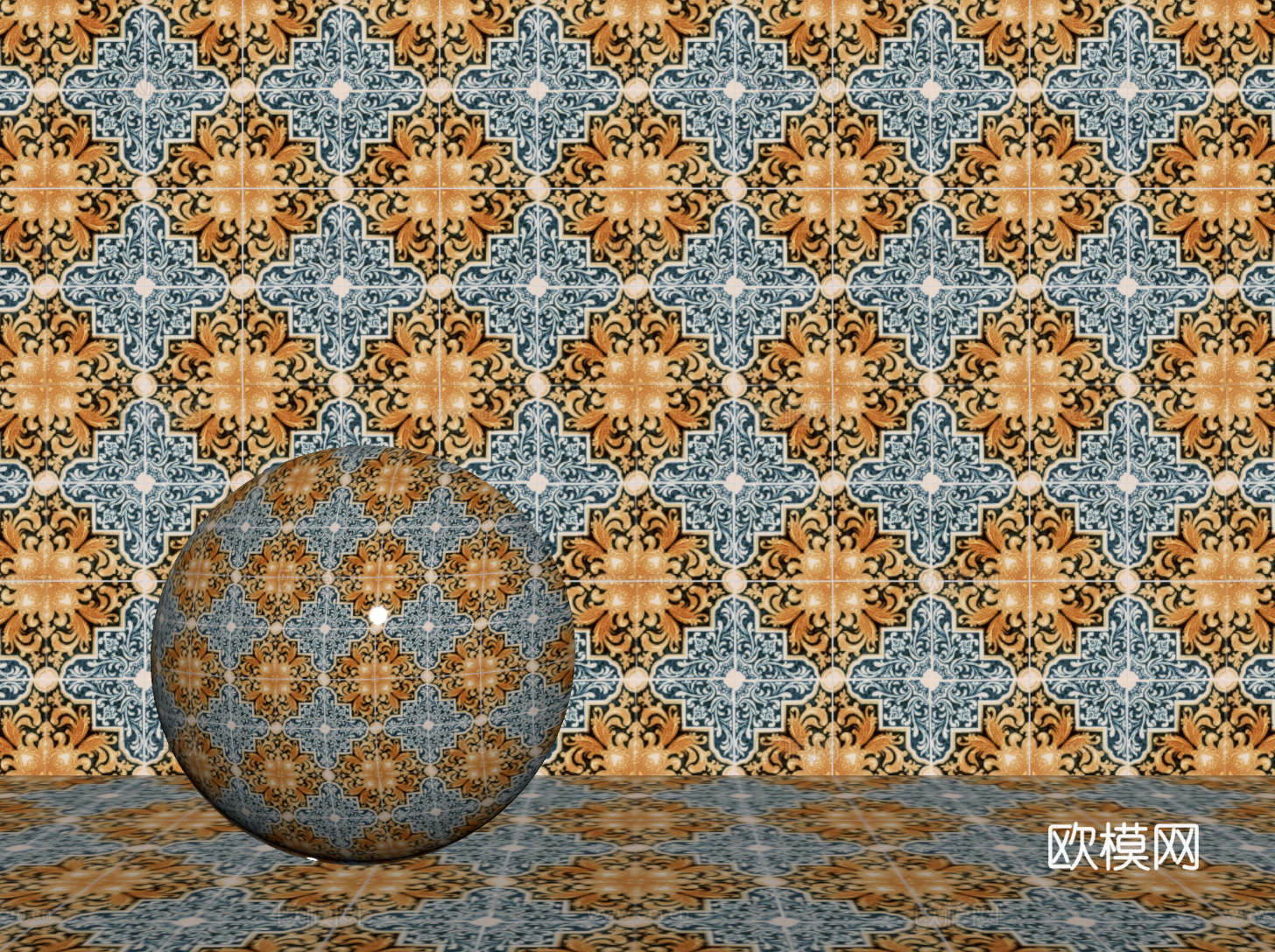 法式拼花瓷砖 厨房瓷砖 洗手间瓷砖 地砖 墙砖 花砖su模型
