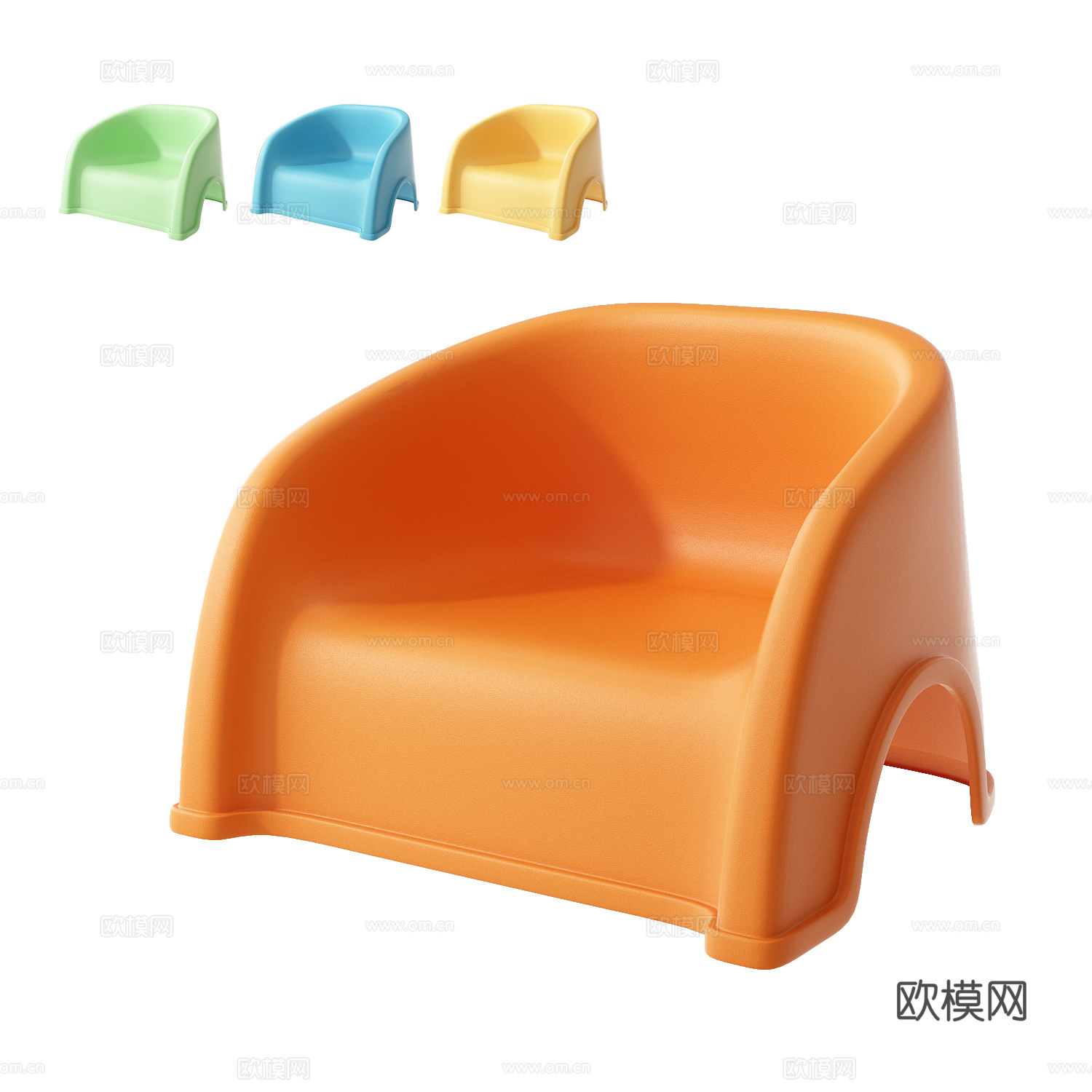 儿童椅 靠背椅 学习椅 小凳子 宝宝椅 洗澡凳 防滑板凳su模型