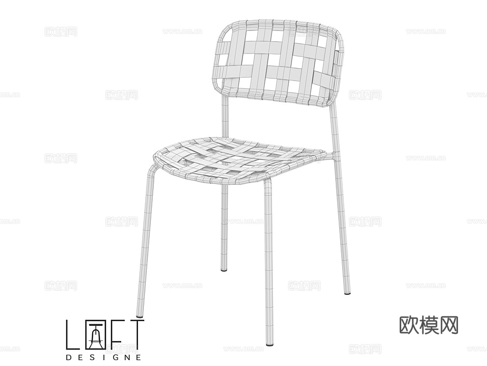 LoftDesigne 餐椅 椅子3d模型下载（渲染图2）