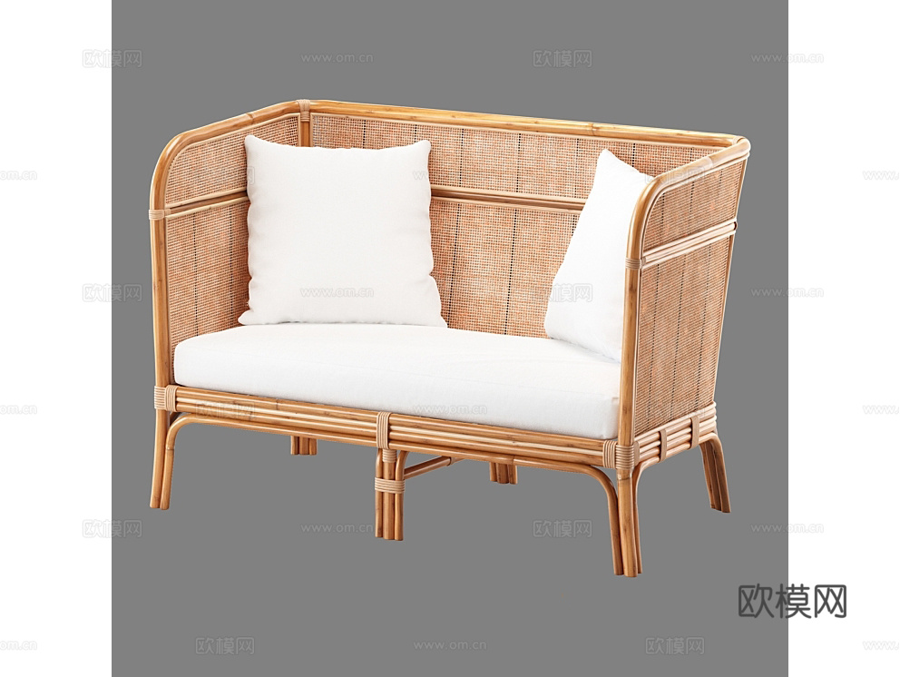 LoftDesigne 中古风户外椅3d模型下载（渲染图1）