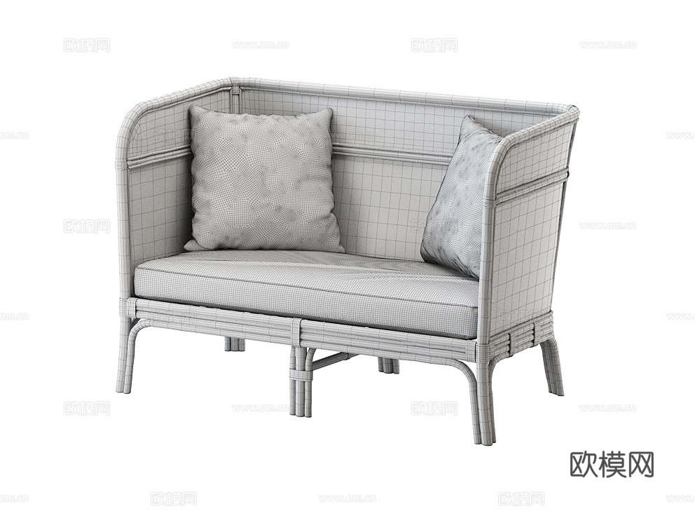 LoftDesigne 中古风户外椅3d模型下载（渲染图2）