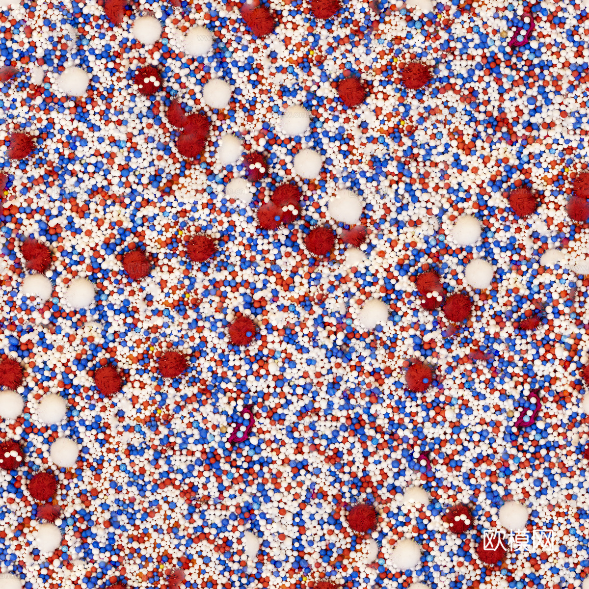 彩色塑料球贴图2