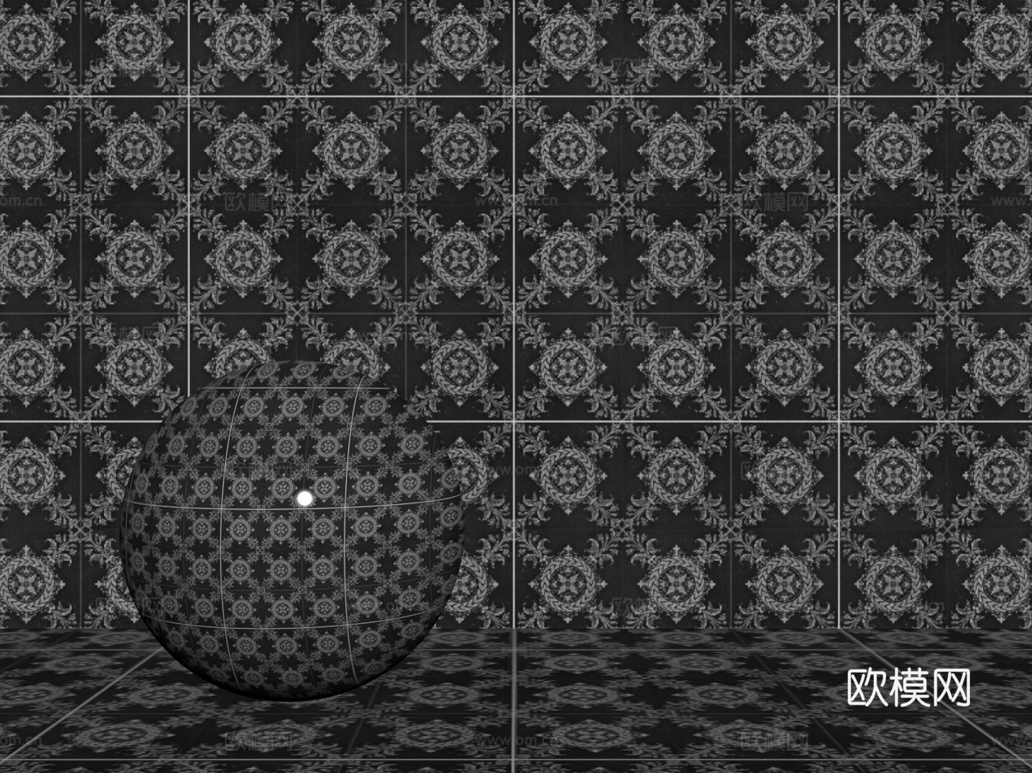 法式拼花瓷砖 厨房瓷砖 洗手间瓷砖 地砖 墙砖 花砖su模型