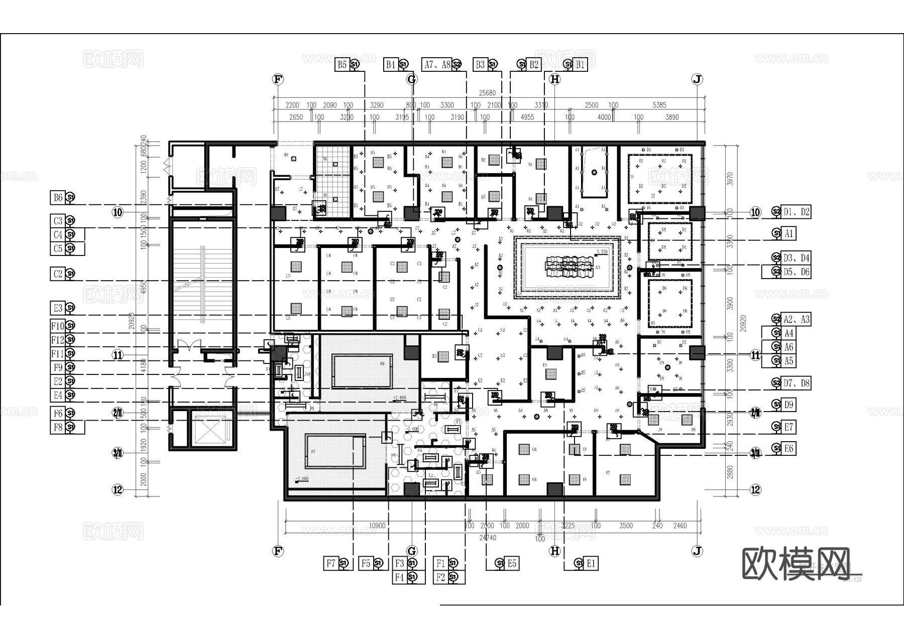 轻奢美容整形医院施工图+效果图cad施工图