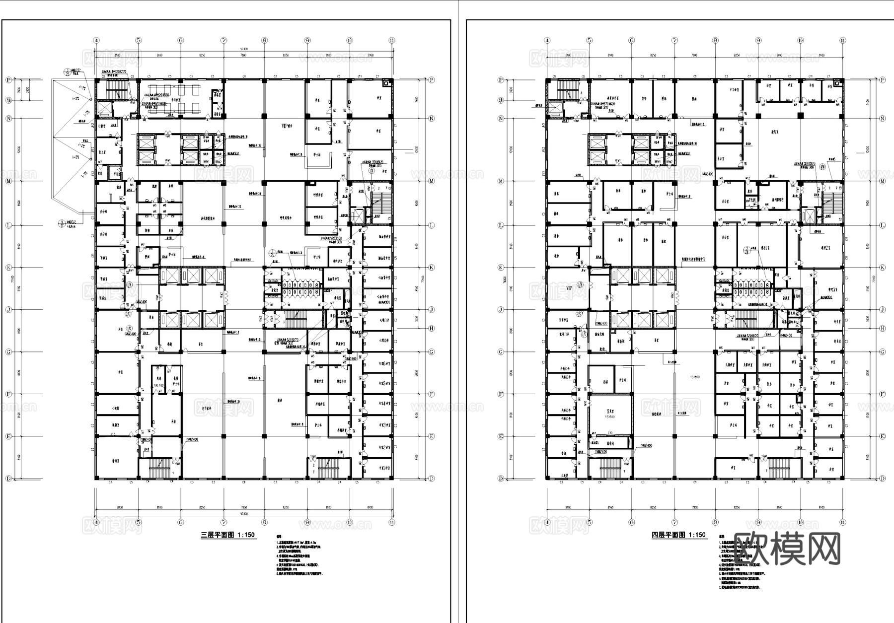 18层中医院门诊住院综合楼建筑CAD施工图全套cad施工图