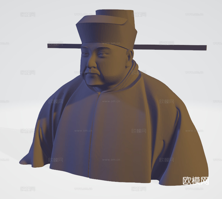 宋太祖赵匡胤3d模型下载（渲染图1）