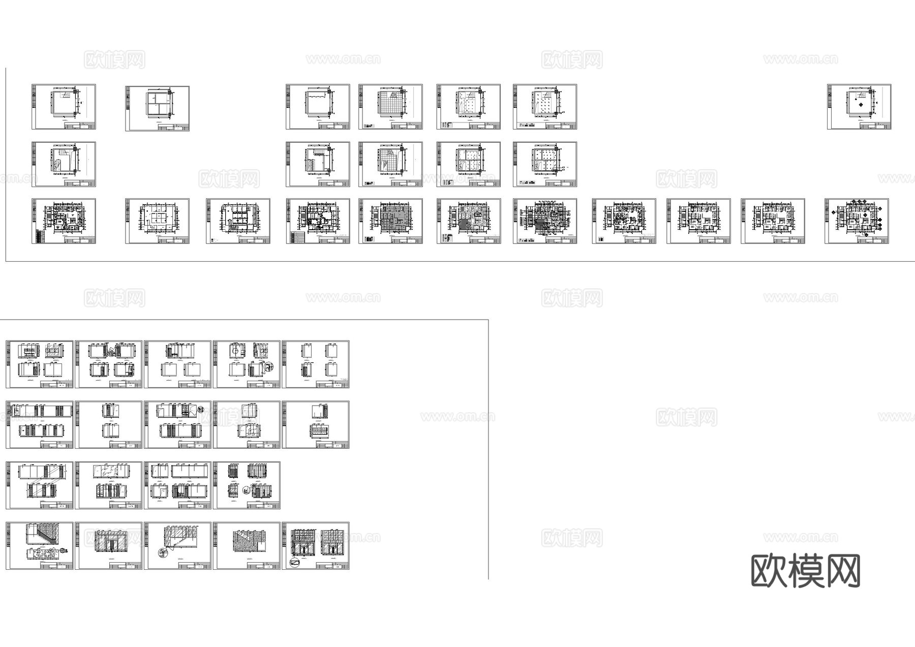 轻奢美容整形医院施工图+效果图cad施工图