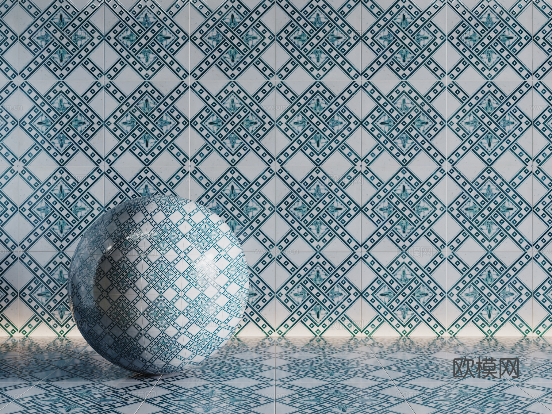 法式拼花瓷砖 厨房瓷砖 洗手间瓷砖 地砖 墙砖 花砖su模型